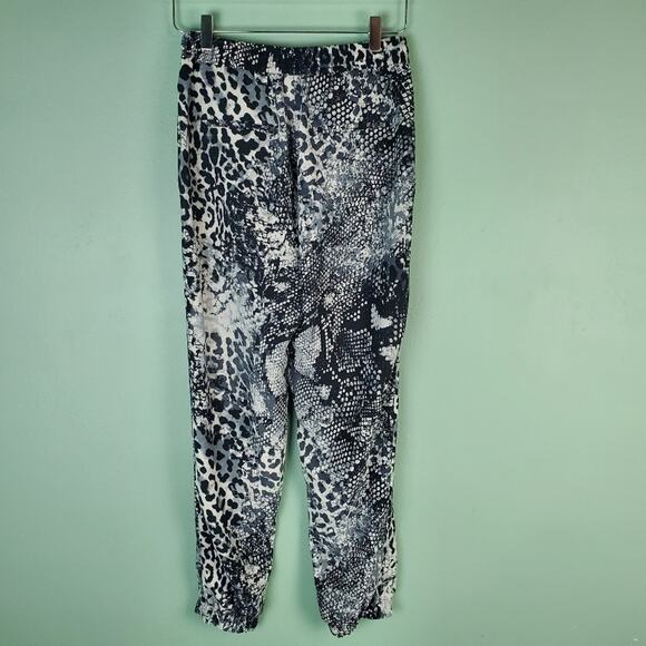 Express Outlet High Rise Animal Print Ankle Jogger Size XS - Picture 2 of 7